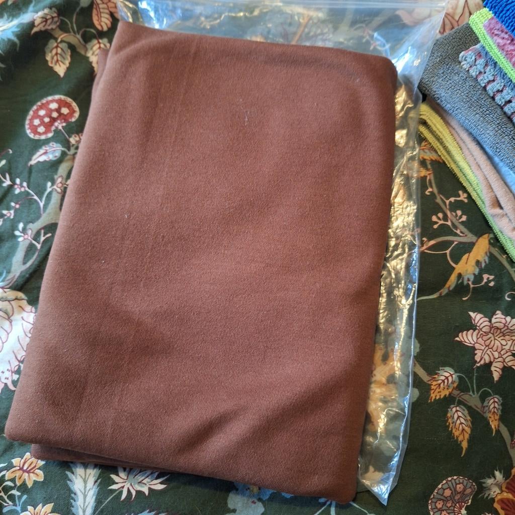 Tricot stof voor poppen maken - Mercurius bruin, Bruin, Nieuw, Ophalen of Verzenden, 30 tot 120 cm
