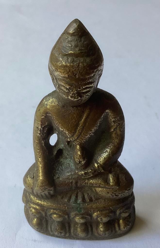 Antiek bronzen Boeddhabeeldje., Ophalen of Verzenden