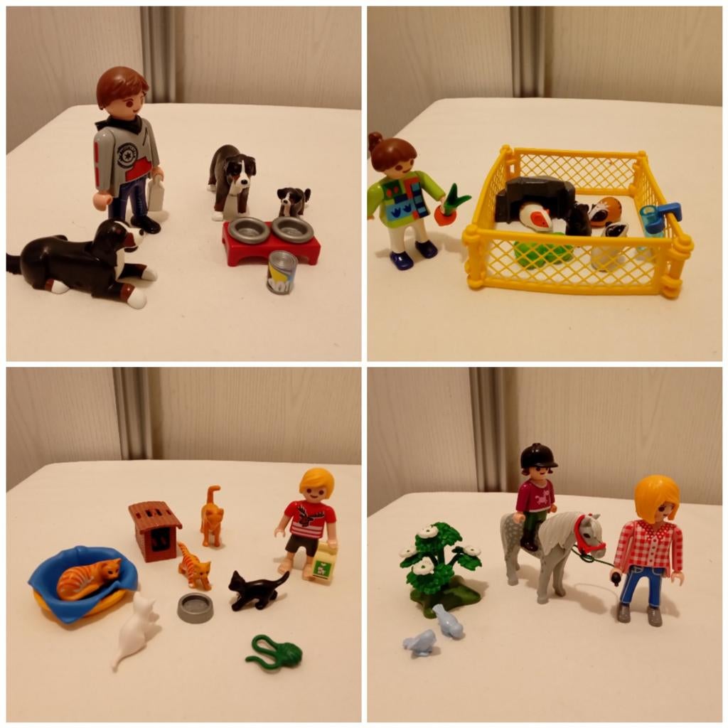 Playmobil diverse sets met dieren, pony, cavia, kat, Ophalen of Verzenden, Zo goed als nieuw, Complete set