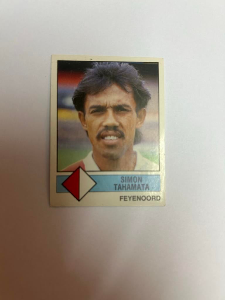 Simon Tahamata Feyenoord Voetbal 87 Panini Spelerskaart, Ophalen of Verzenden, Zo goed als nieuw, Feyenoord, Poster, Plaatje of Sticker