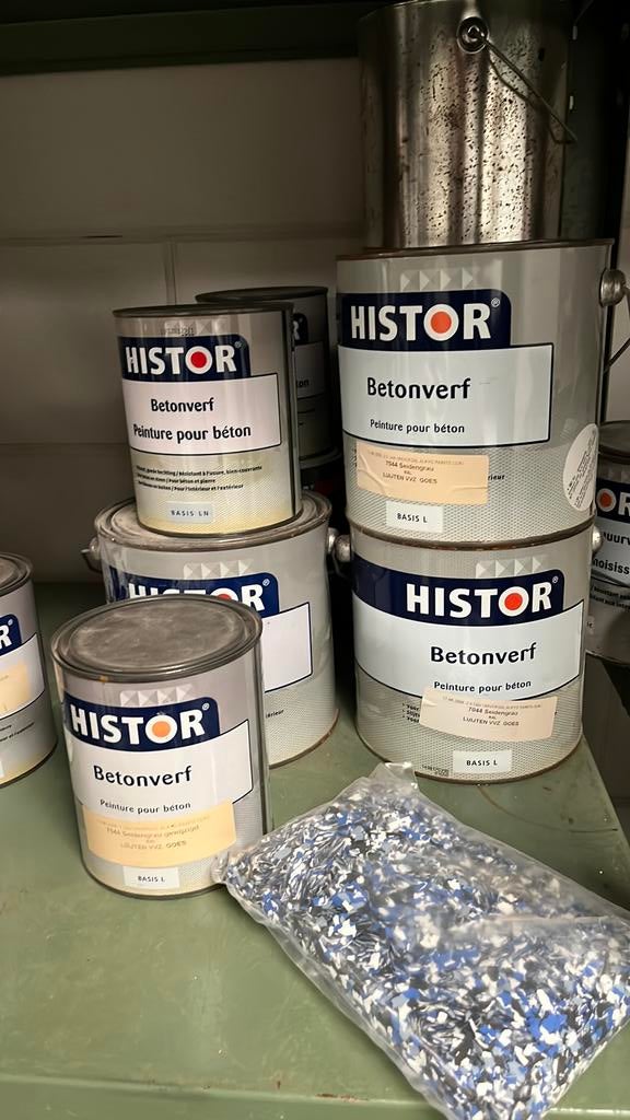 Betonverf voor de vloer, Ophalen, Zo goed als nieuw, Wit