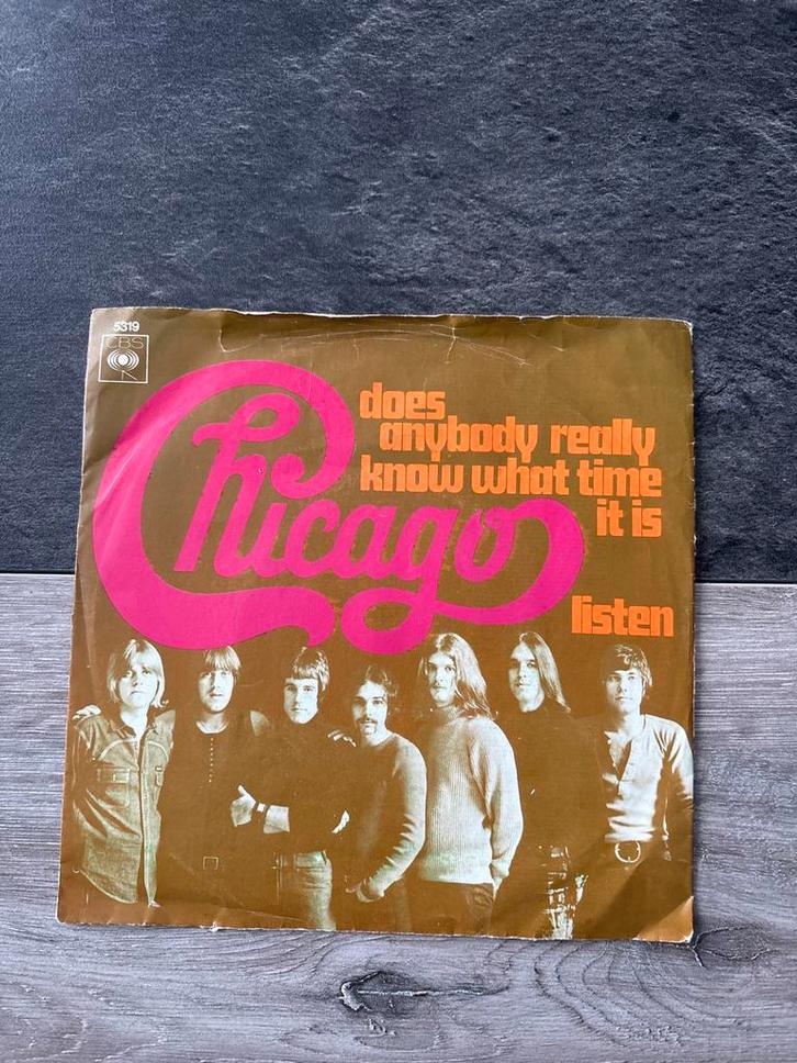 Chicago - Does Anybody Really Know What Time It Is? (Single), Cd's en Dvd's, Vinyl Singles, Gebruikt, Single, Rock en Metal, 7 inch