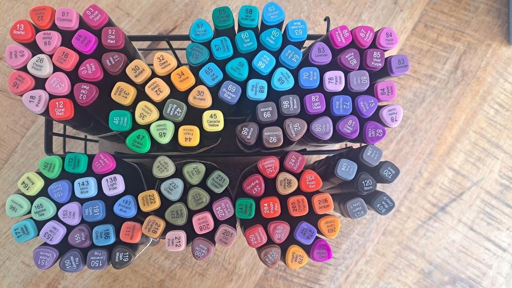 DecoTime Alcoholmarkers - zie omschrijving, Hobby en Vrije tijd, Tekenen, Ophalen of Verzenden, Gebruikt, Potlood of Stift