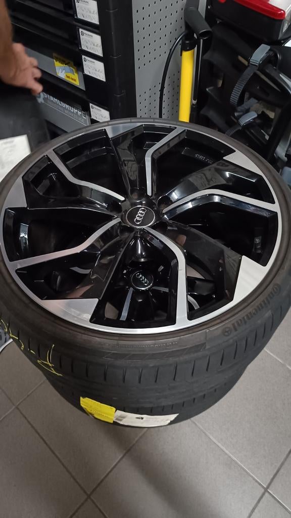 GMP Rebel 20 inch velgen met Continental 265/30/R20 5x112, E, Gebruikt, 265 mm, Banden en Velgen, Ophalen of Verzenden
