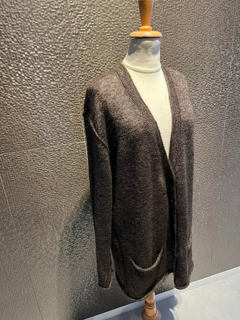Malene Birger Vest Bruin met Glitter Maat M, Ophalen of Verzenden, Zo goed als nieuw, Maat 38/40 (M), Bruin