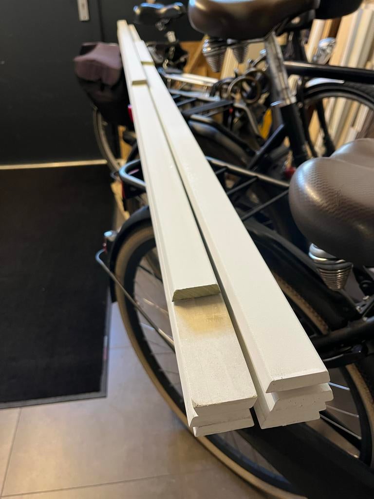 MDF Architraven, wit gegrond, 45x12 mm t.e.a.b., Ophalen, Minder dan 25 mm, Overige typen, Nieuw