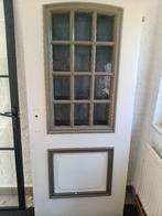 2x massieve deur rechtsdraaiend opdek, Doe-het-zelf en Verbouw, Deuren en Horren, Ophalen, Gebruikt, 80 tot 100 cm, Binnendeur