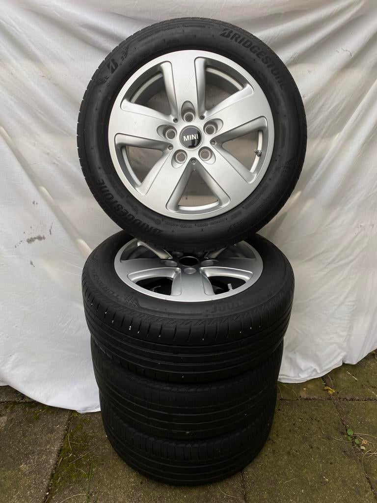 Velgen 16inch Mini 5x112 TPMS zomer 205/55/16, Auto-onderdelen, Banden en Velgen, Ophalen, Gebruikt, 16 inch, Banden en Velgen