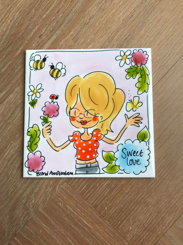 Blond Amsterdam LE / SE handwerk tegel sweet love meisje, Ophalen, Blond Amsterdam, Nieuw, Bord(en)