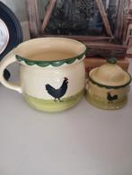 Zeller kip en haan, kan en suikerpot, Huis en Inrichting, Gebruikt, Keramiek, Overige typen, Ophalen of Verzenden