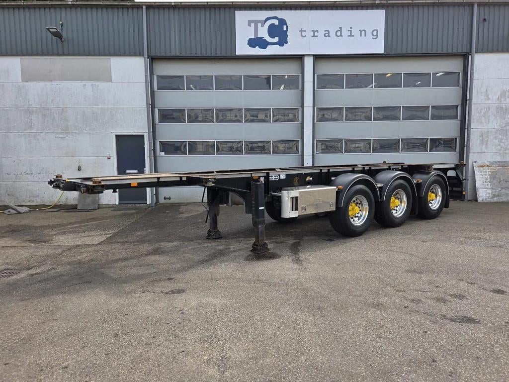Van Hool 3-ASSIGE OPLEGGER A3C002 20/30 FT ADR trailer., Lichtmetalen velgen, Overige brandstoffen, Zwart, Origineel Nederlands