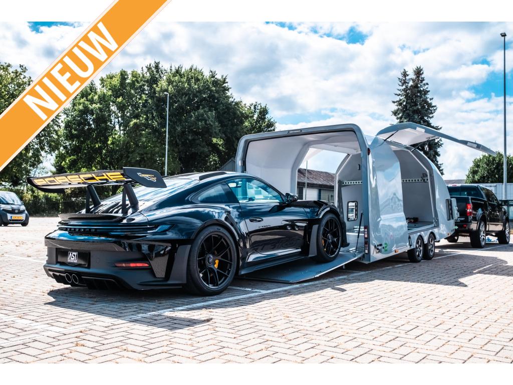 NIEUW AST-2 Gesloten polyester aanhangwagen autotransporter, Nieuw