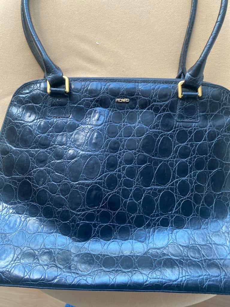 Vintage Picard handtas - Slangenleer look, Sieraden, Tassen en Uiterlijk, Tassen | Damestassen, Ophalen of Verzenden, Gebruikt