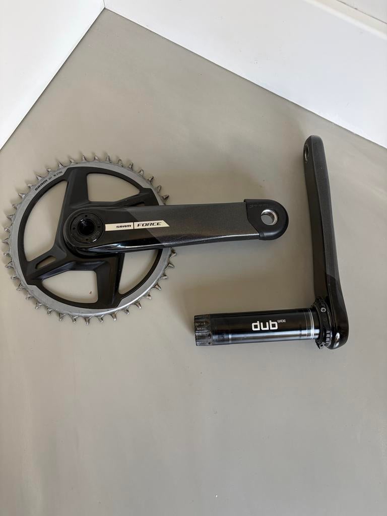 SRAM Force 1 D2 Wide DUB DM Carbon Crankstel - Iridescent, Fietsen en Brommers, Fietsonderdelen, Crankstel of Pedalen, Ophalen of Verzenden