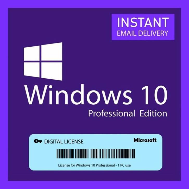 Windows 10 PRO - Licentiesleutel, Computers en Software, Besturingssoftware, Nieuw, Windows, Ophalen