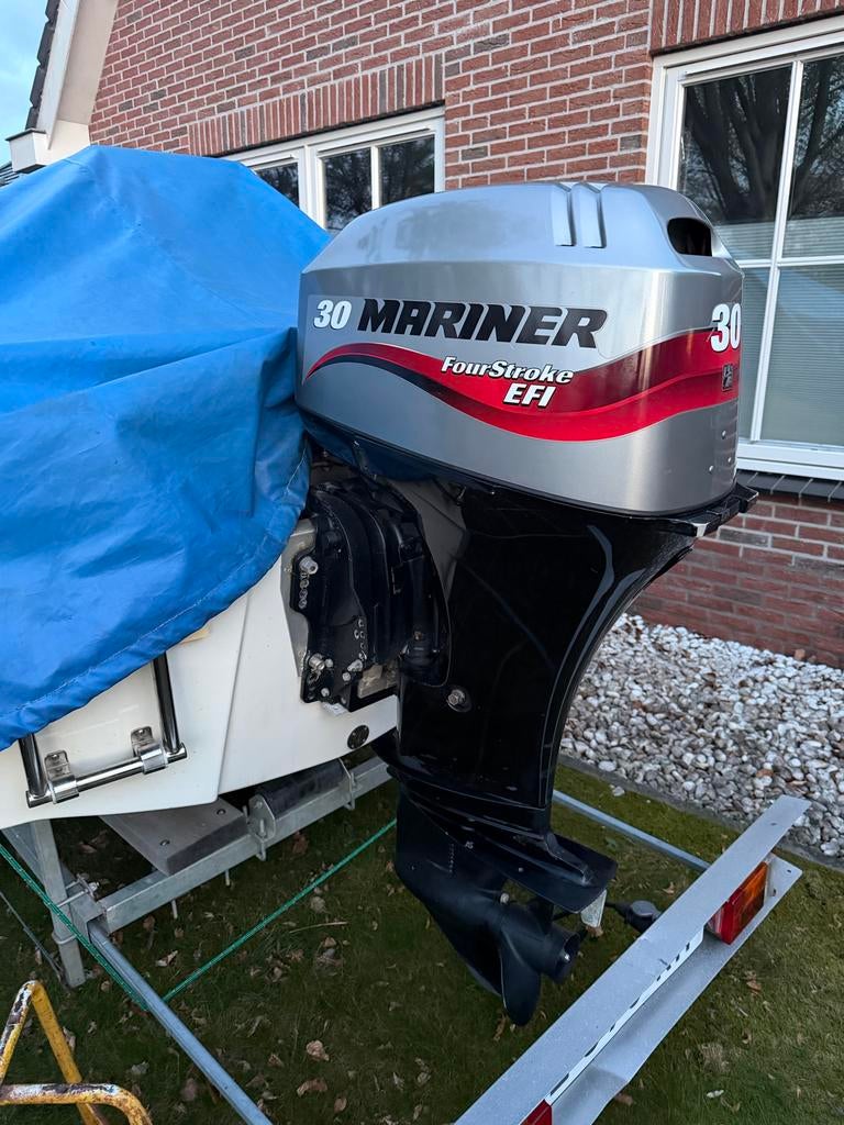 Ryds 480 RS 40 PK Viertakt + Trailer - Vaarklaar Consoleboot, Ophalen, Gebruikt, 30 tot 50 pk, 3 tot 6 meter