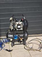 Mobiele luchtcompressor met 2 cilinders, Doe-het-zelf en Verbouw, Compressors, Gebruikt, 6 tot 10 bar, Ophalen of Verzenden, 25 tot 100 liter