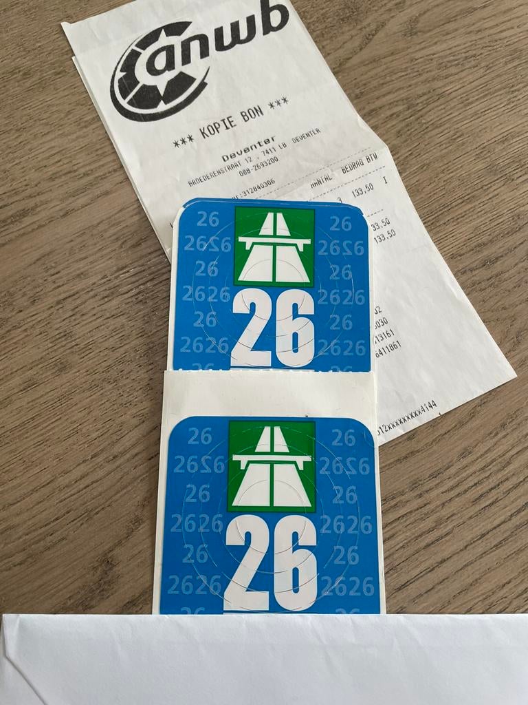 2x Vignet Zwitserland v/a 4 augustus, Tickets en Kaartjes, Autovignetten, Drie personen of meer