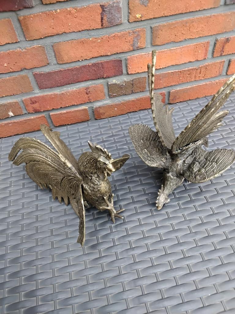 Vintage set kemphanen, Ophalen of Verzenden