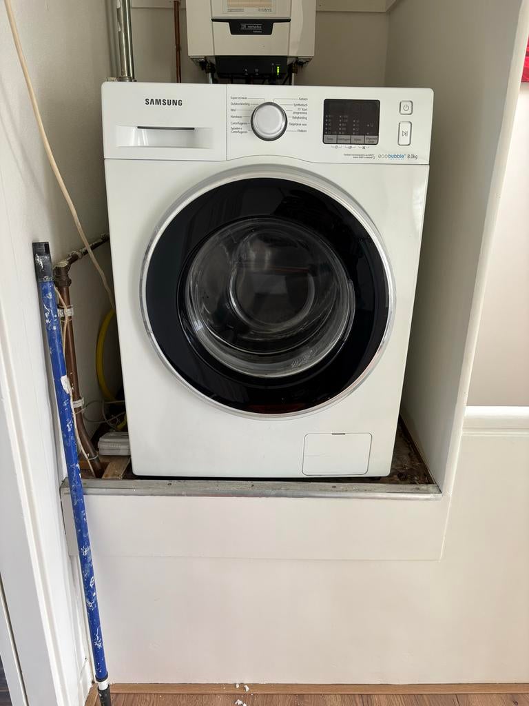 Samsung Eco Bubble wasmachine 8kg, Ophalen, 1200 tot 1600 toeren, Gebruikt, 8 tot 10 kg