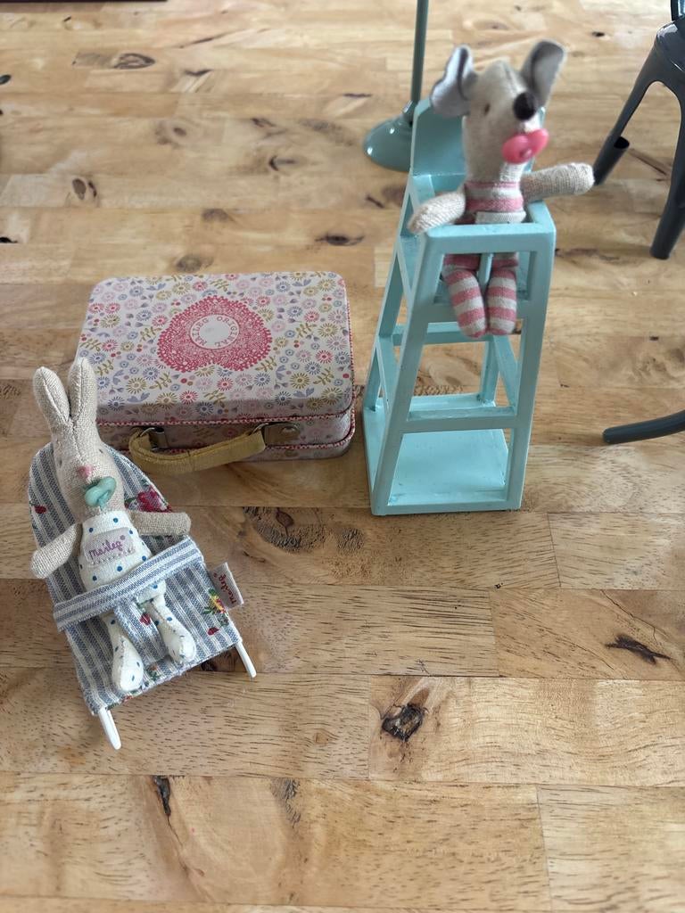 Maileg Konijn en Muis met Meubels, Ophalen of Verzenden, Gebruikt, Overige typen