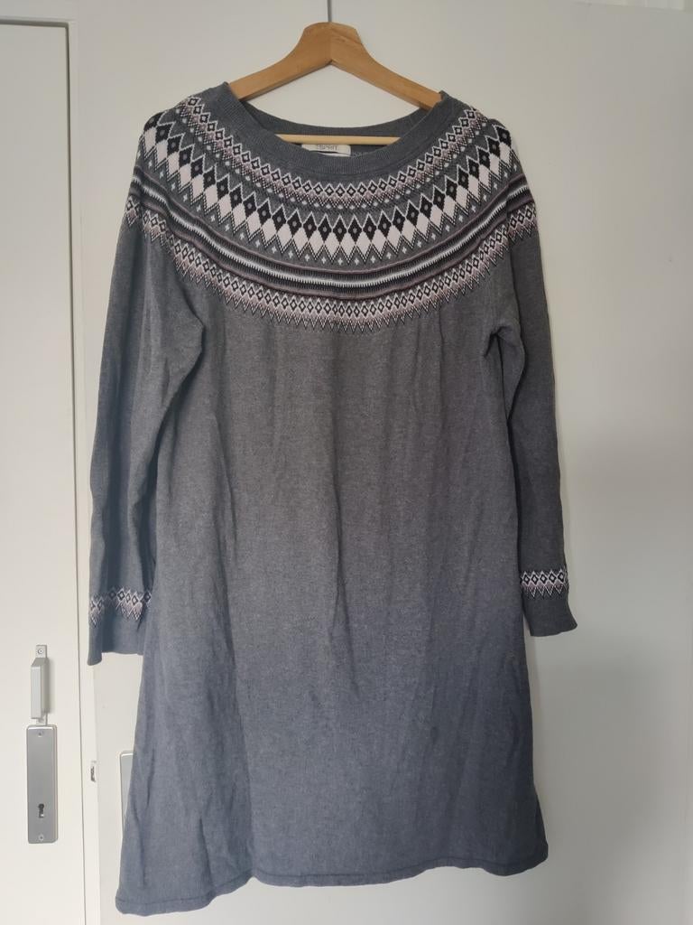 Esprit Organic Gebreide Jurk met Fair Isle Patroon maat L, Esprit Organic, Maat 46/48 (XL) of groter, Ophalen of Verzenden, Zo goed als nieuw