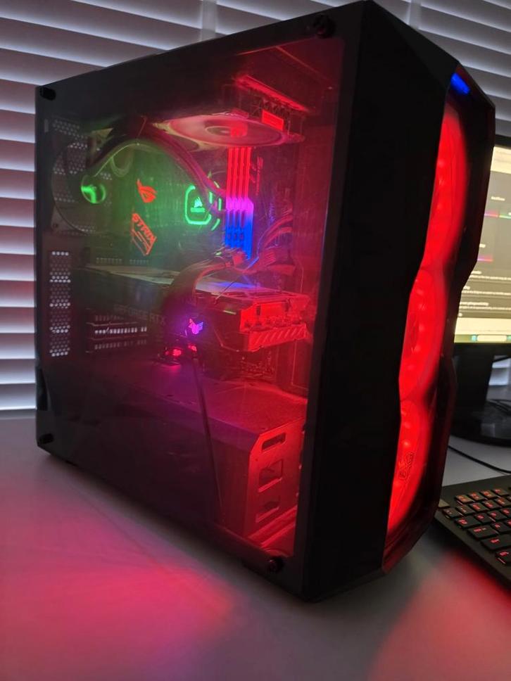 Gaming pc + Asus beeldscherm + Astro A40 headset, Computers en Software, Desktop Pc's, Gaming, Ophalen