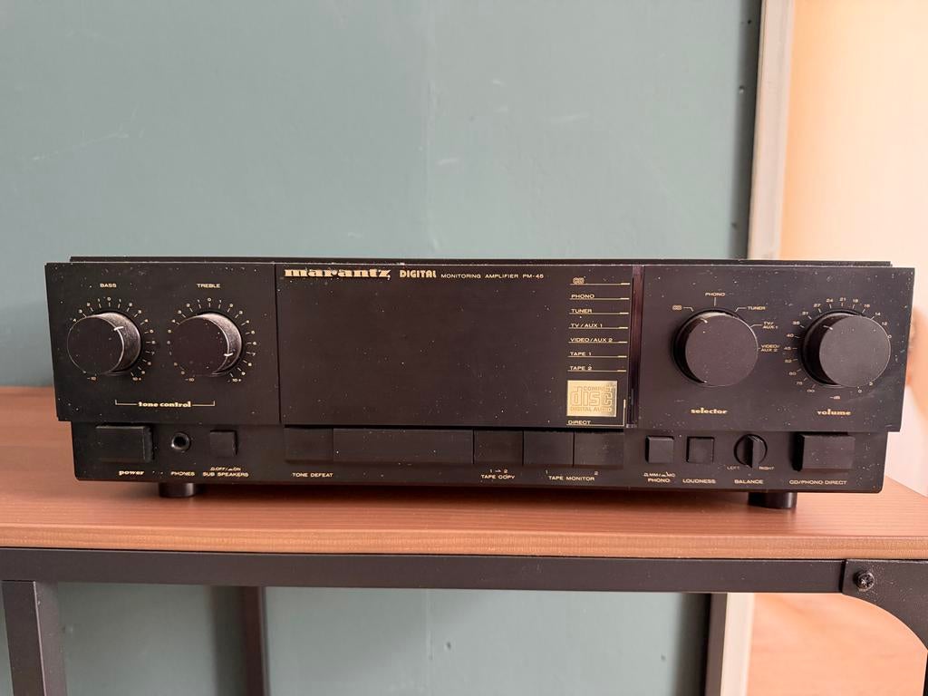 Marantz PM-45 Digital Monitoring Amplifier, Gebruikt, 60 tot 120 watt, Stereo, Ophalen