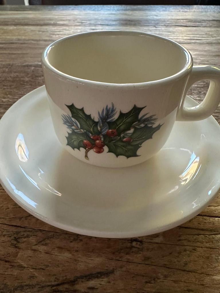 Servies kerstmotief, Huis en Inrichting, Keuken | Servies, Ophalen, Zo goed als nieuw, Porselein, Overige stijlen