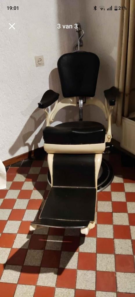 Vintage tandartsstoel uit 1930 - perfect als pedicurestoel, Ophalen of Verzenden