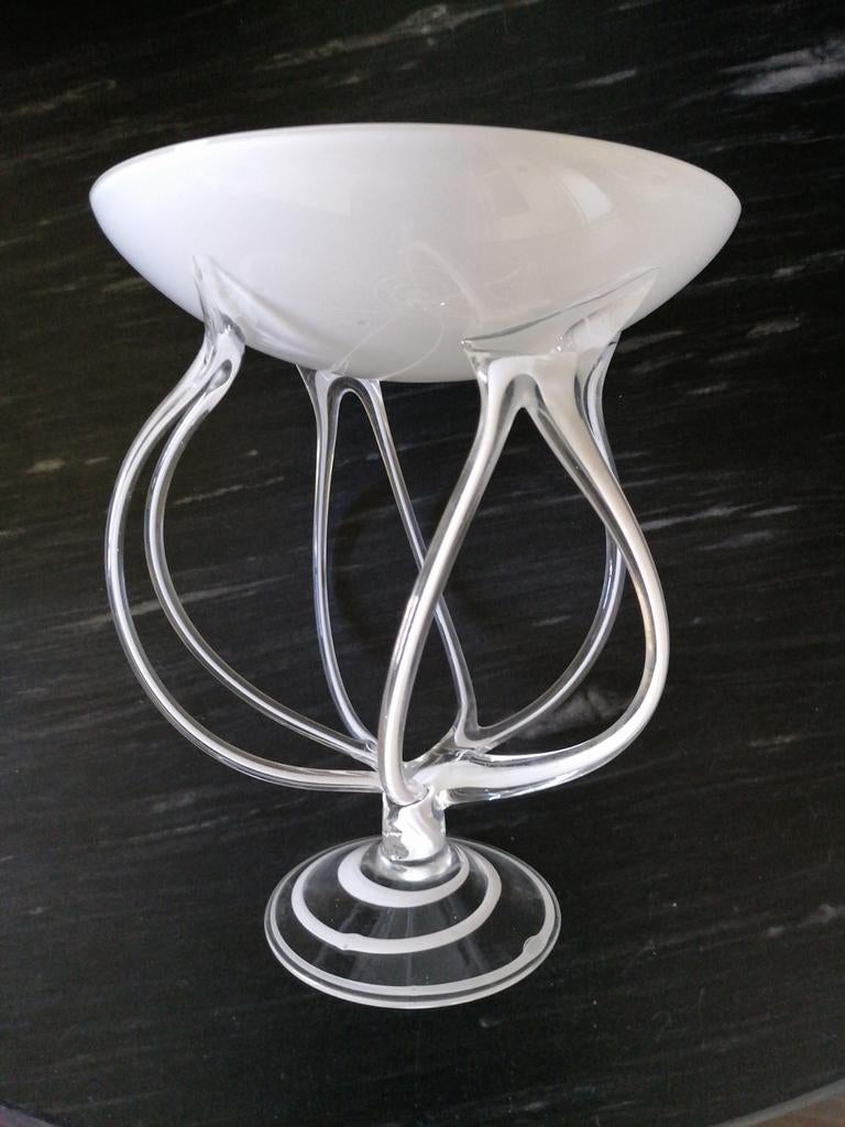 Handgeblazen glazen bonbon schaal, Ophalen