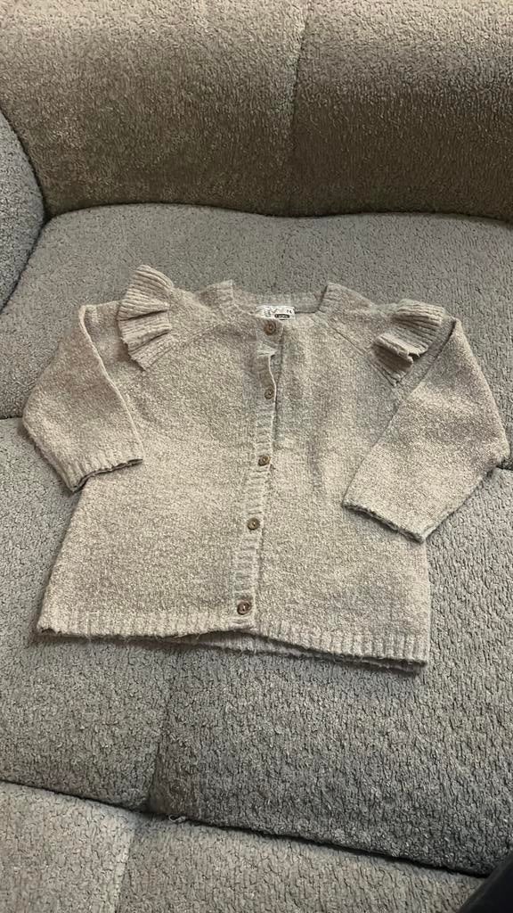 Ergee vestje maat 74 beige met ruffles, Kinderen en Baby's, Babykleding | Maat 74, ., Ophalen of Verzenden, Zo goed als nieuw