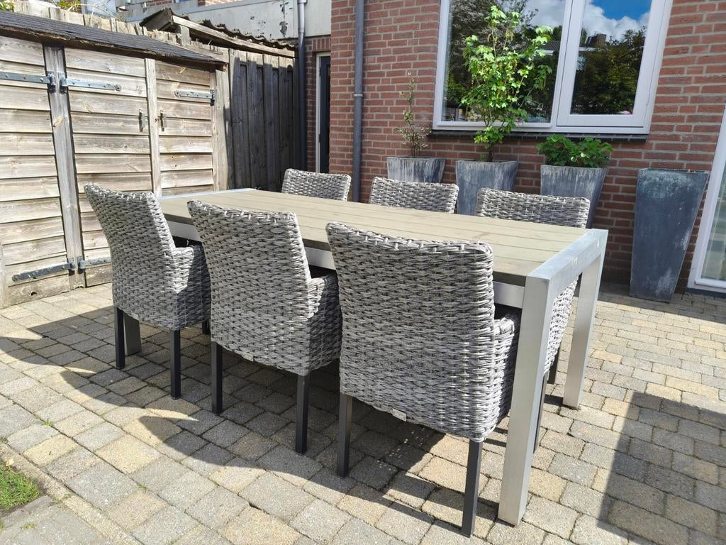 Tuinset Bois le Duc, Kunststof, Gebruikt, Eettafel, 6 zitplaatsen