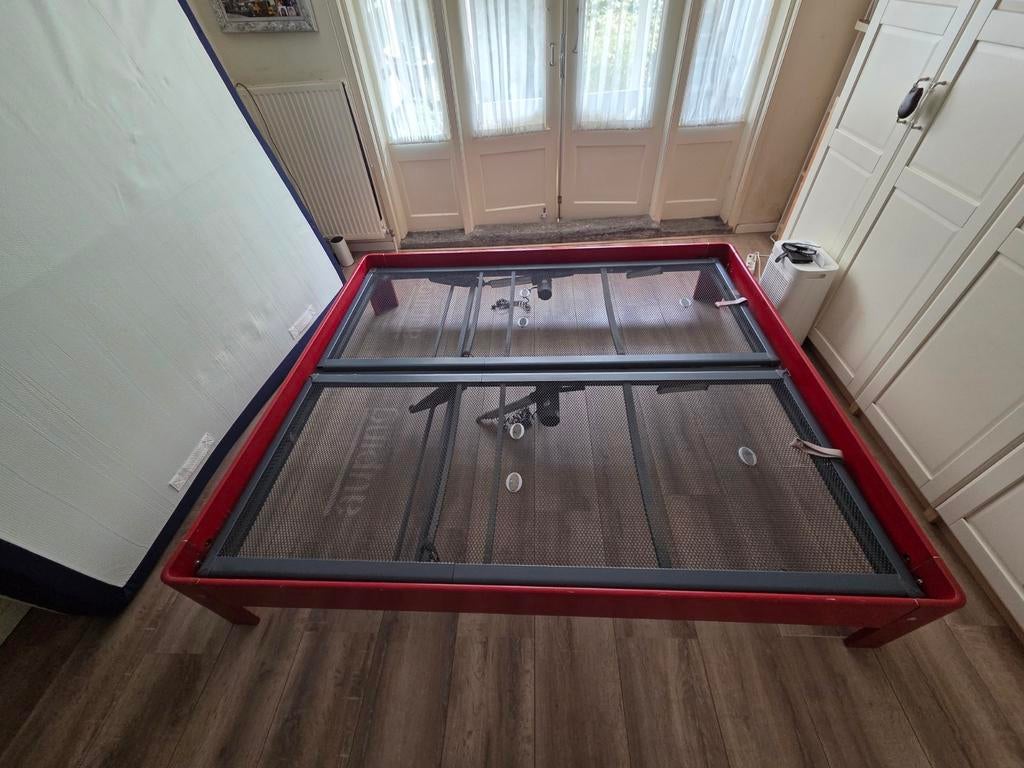 Auping Auronde bed rood 200x180 met verstelbare motoren, Huis en Inrichting, Slaapkamer | Bedden, Tweepersoons, Ophalen of Verzenden