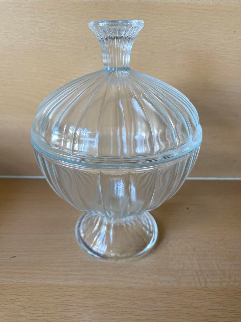 Glazen bonbon schaal met deksel schaaltje, Antiek en Kunst, Ophalen of Verzenden