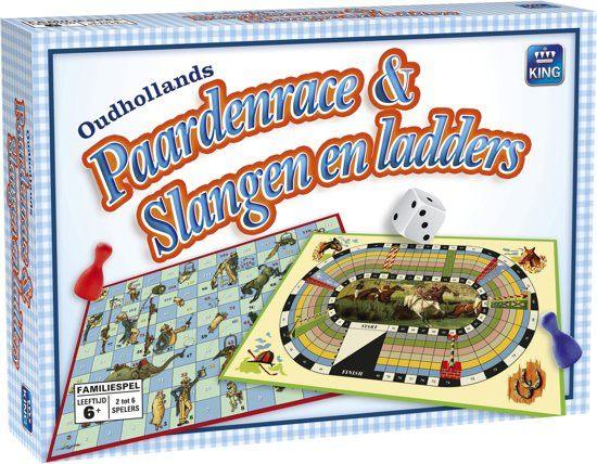 Oudhollandse Spellen: Paardenrace & Slangen en Ladders, Hobby en Vrije tijd, Gezelschapsspellen | Bordspellen, ., Nieuw, Ophalen of Verzenden