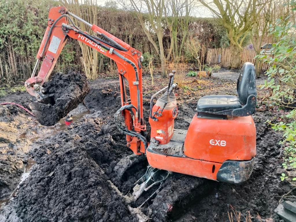 Mini graafmachine te huur