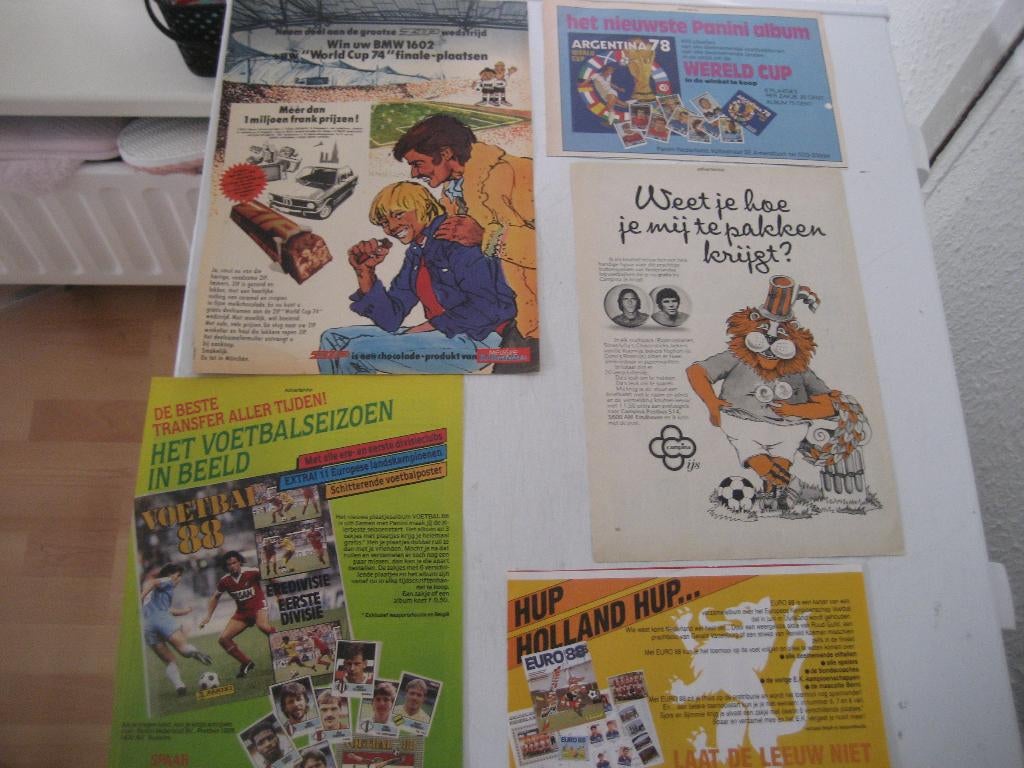 panini 1974 1978 reclame knipsels, Ophalen of Verzenden, 1960 tot 1980, Nederland, Knipsel(s)