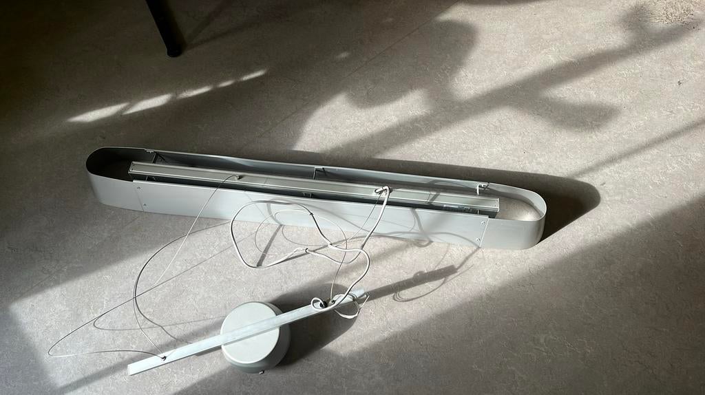 Hanglamp alluminium van Ikea, Huis en Inrichting, Lampen | Hanglampen, Ophalen, Zo goed als nieuw, Metaal, Minder dan 50 cm