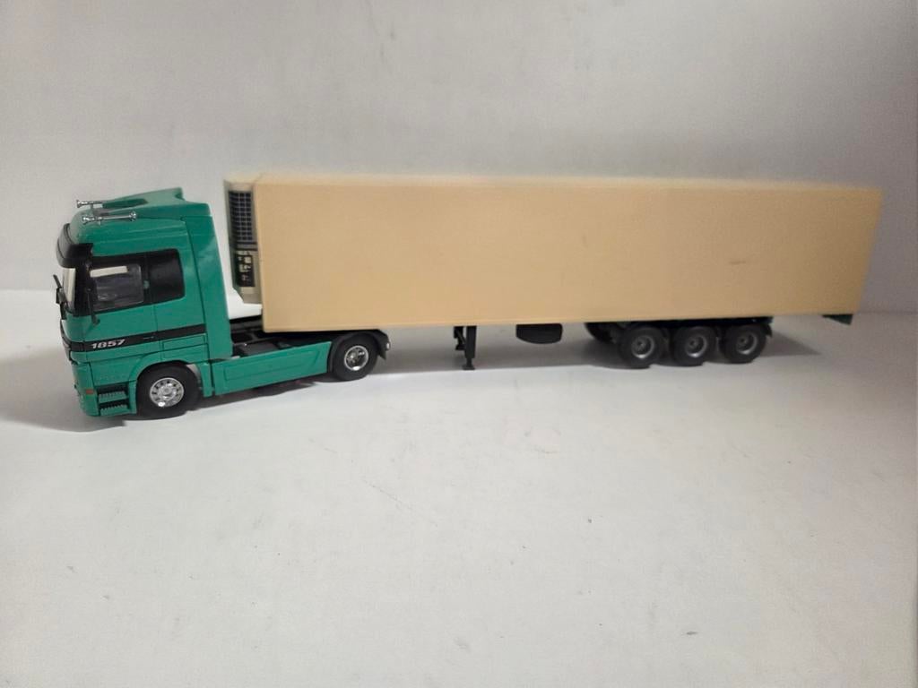 Tekno Mercedes Benz Actros koeloplegger demo, Hobby en Vrije tijd, Modelauto's | 1:50, ., Zo goed als nieuw, ., Ophalen of Verzenden