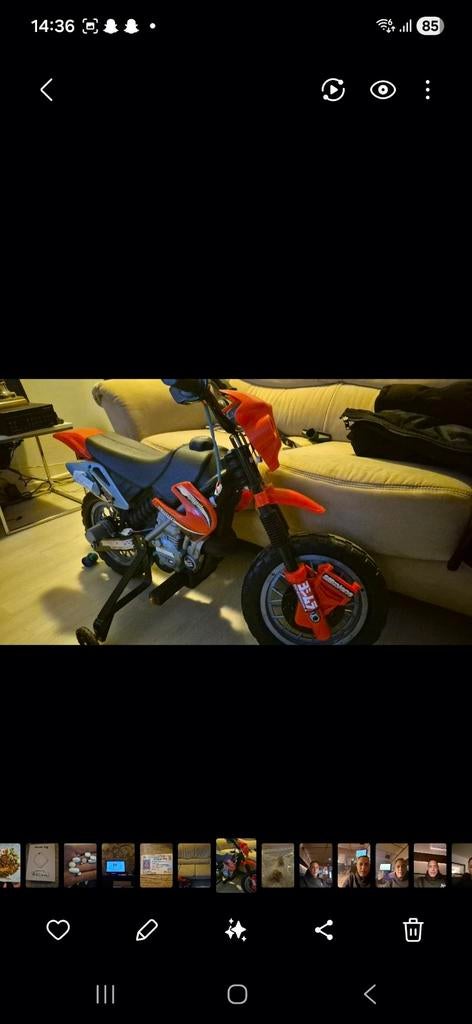 Kinder crossmotor met nieuwe accu, Ophalen of Verzenden, Gebruikt