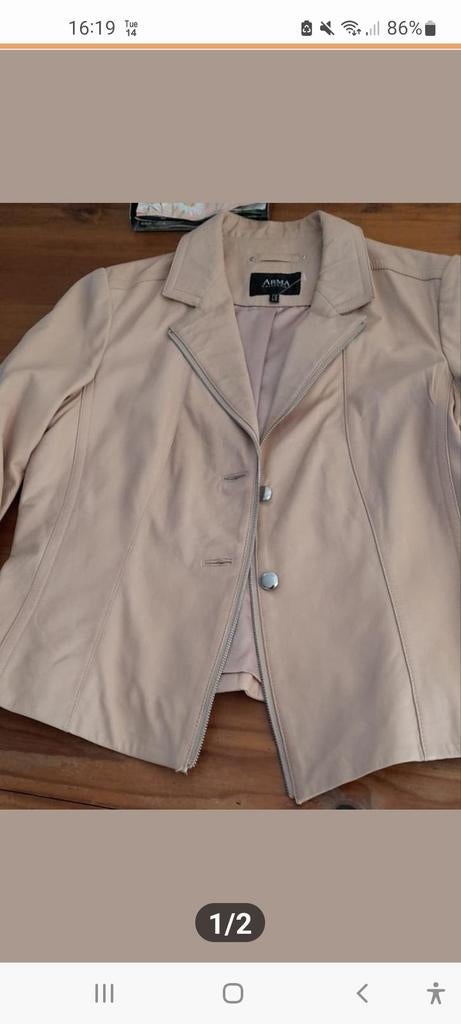 Leren Jasje Arma kleur zacht beige, Ophalen of Verzenden, Nieuw, Overige kleuren