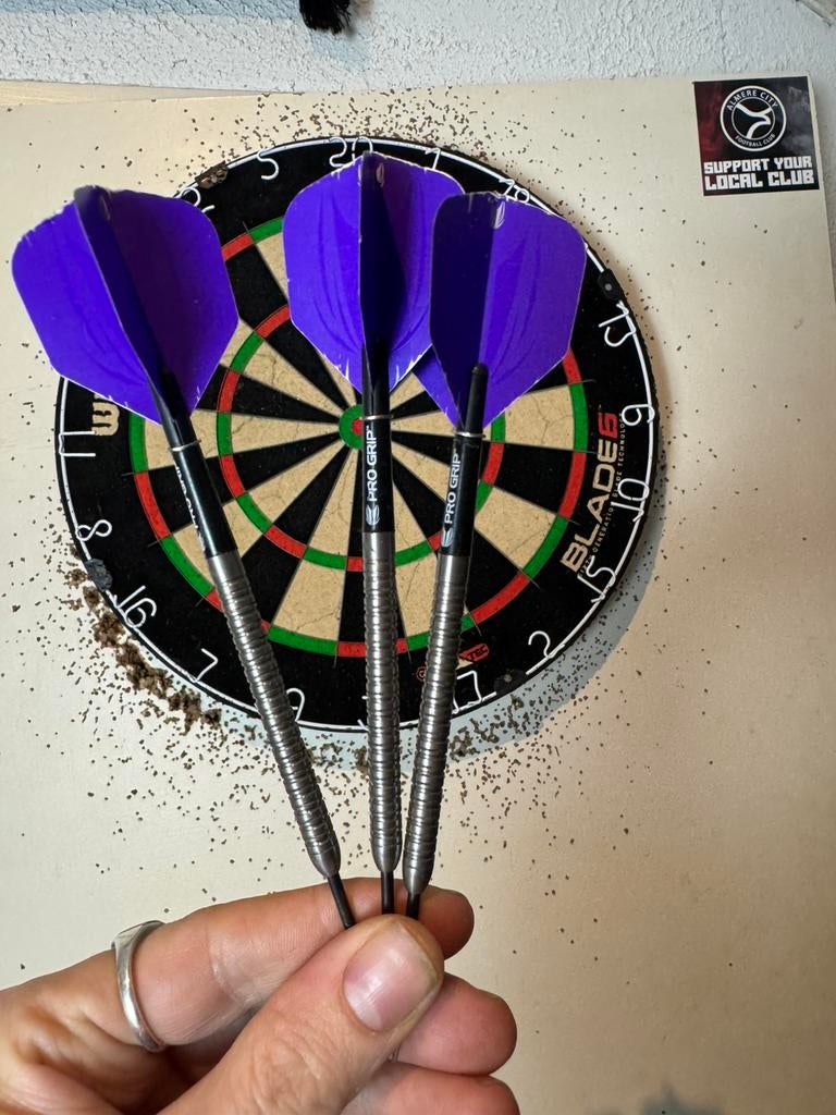 Mission Mike de Decker dartpijlen 95% 22gr, Sport en Fitness, Darts, Ophalen of Verzenden, Zo goed als nieuw, Pijlen