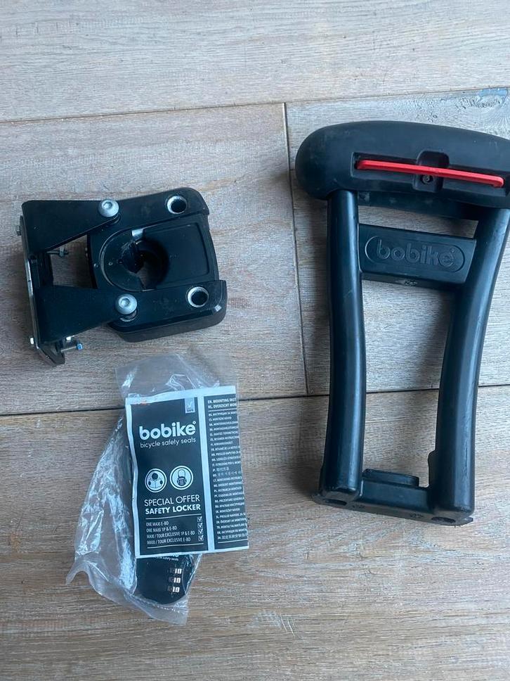 Bobike stuurpen, slot en steun voorzitje, Fietsen en Brommers, Fietsaccessoires | Fietsstoeltjes, Gebruikt, Voorzitje, Ophalen of Verzenden