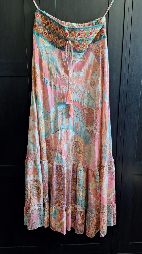 Boho Ibiza style Rok, Maat 38/40 (M), Ophalen of Verzenden, Roze, Onder de knie