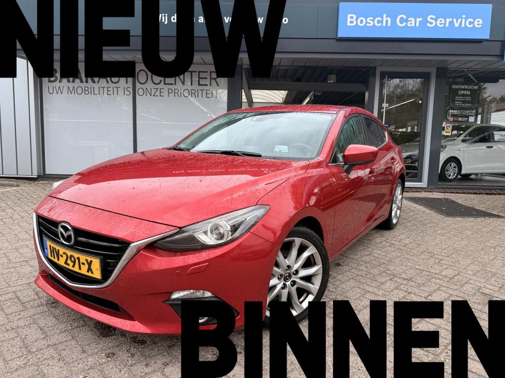 Mazda 3 2.0 GT-M | Bose | HUD | Leder (bj 2016), Auto's, Mazda, Bedrijf, Te koop, ABS, Airbags, Airconditioning, Alarm, Bluetooth