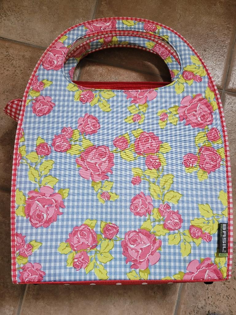 Fleurige fietstas, Fietsen en Brommers, Fietsaccessoires | Fietstassen, Ophalen of Verzenden, Zo goed als nieuw, Basil