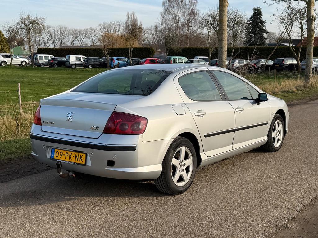 Peugeot 407 2.0-16V XT AUT APK 06-2026 Airco NAP, Auto's, Gebruikt, 4 cilinders, Grijs, Sedan