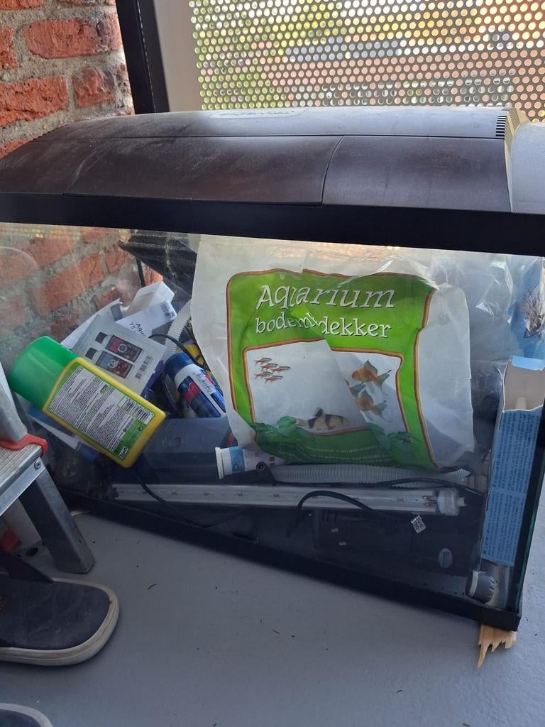 Aquarium starters set compleet 60x40x40, Ophalen, Zo goed als nieuw, Leeg aquarium