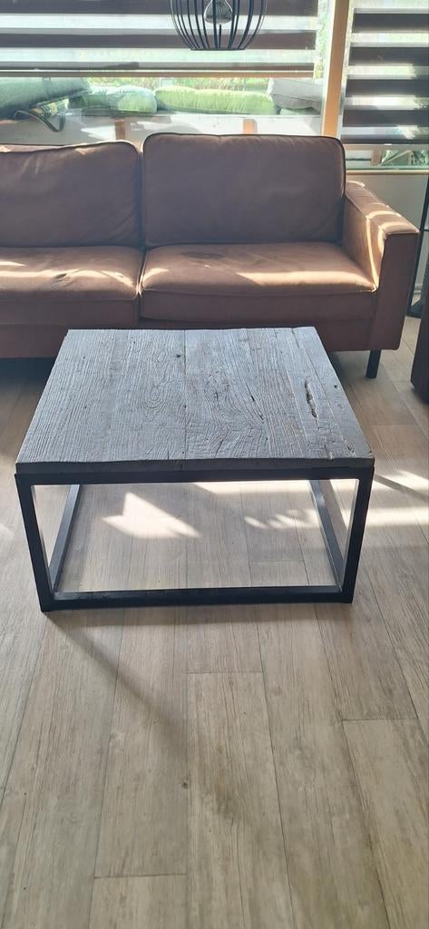 Mooie industriële salontafel, Huis en Inrichting, Tafels | Salontafels, Ophalen, 100 tot 150 cm, 50 tot 100 cm, Zo goed als nieuw